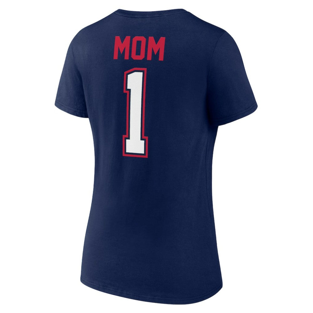 Atlanta Braves Fanatics Women's Plus Size Mother's Day #1 Mom V-Neck T-Shirt - MLB