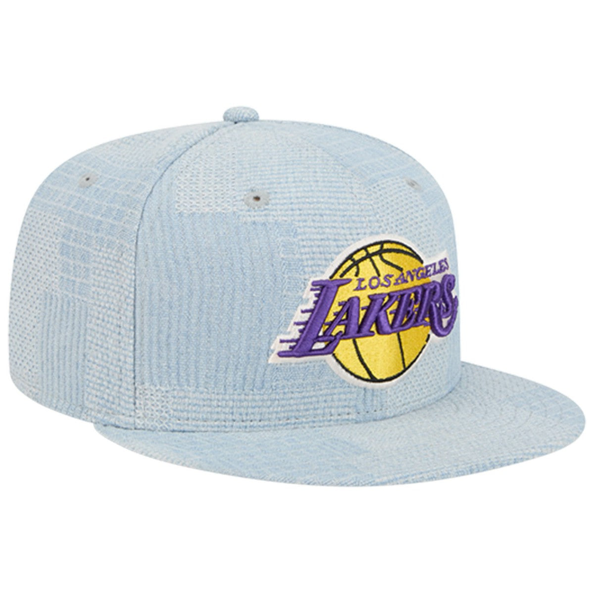 Los Angeles Lakers Injection Denim Patchwork 9FIFTY Snapback Hat Denim - NBA