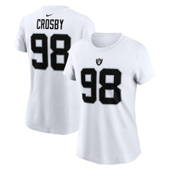 Maxx Crosby Las Vegas Raiders Women's Player Name & Number T-Shirt White | Nike for Sale