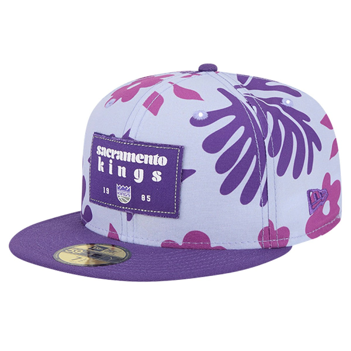 Sacramento Kings Palm Fronds 2-Tone 59FIFTY Fitted Hat Purple - NBA