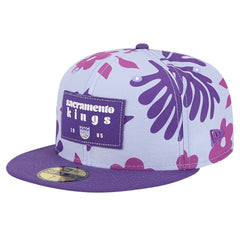 Sacramento Kings Palm Fronds 2-Tone 59FIFTY Fitted Hat Purple - NBA