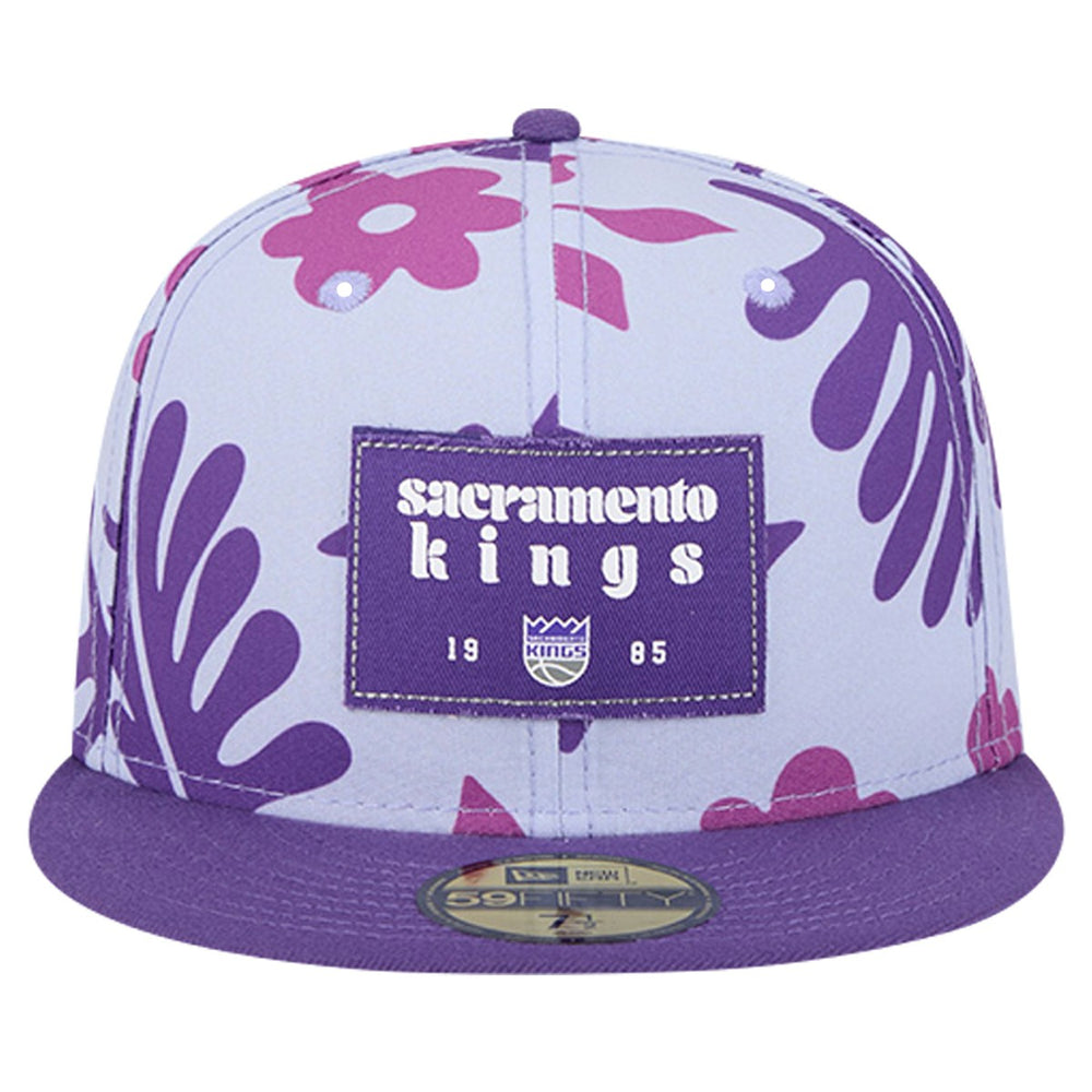 Sacramento Kings Palm Fronds 2-Tone 59FIFTY Fitted Hat Purple - NBA