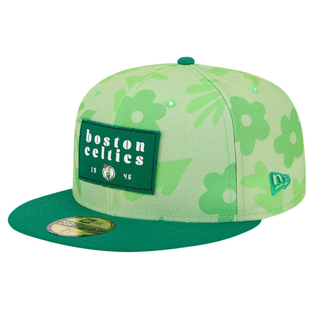 Boston Celtics Palm Fronds 2-Tone 59FIFTY Fitted Hat Kelly Green - NBA