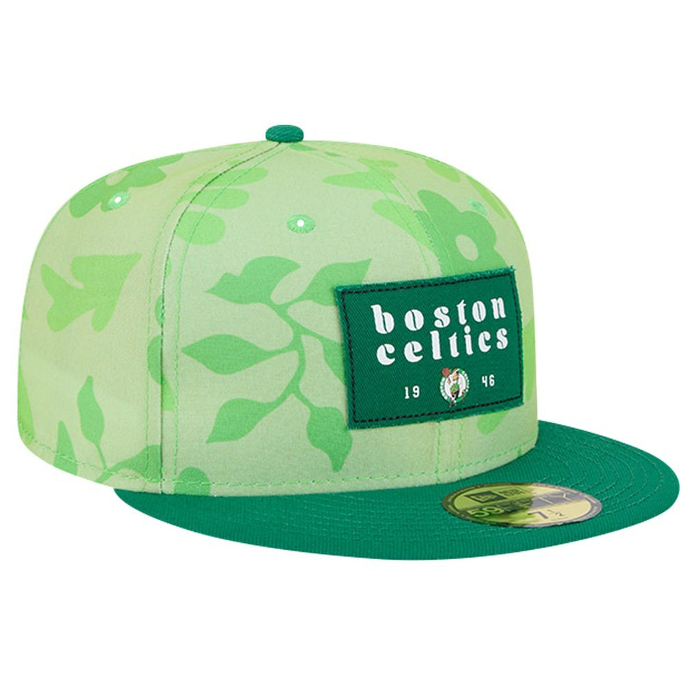 Boston Celtics Palm Fronds 2-Tone 59FIFTY Fitted Hat Kelly Green - NBA