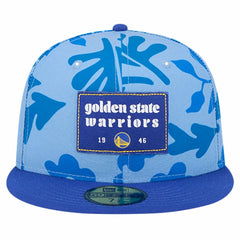 Golden State Warriors Palm Fronds 2-Tone 59FIFTY Fitted Hat Royal - NBA