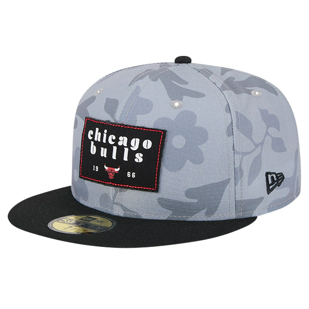 Chicago Bulls Palm Fronds 2-Tone 59FIFTY Fitted Hat Gray - NBA