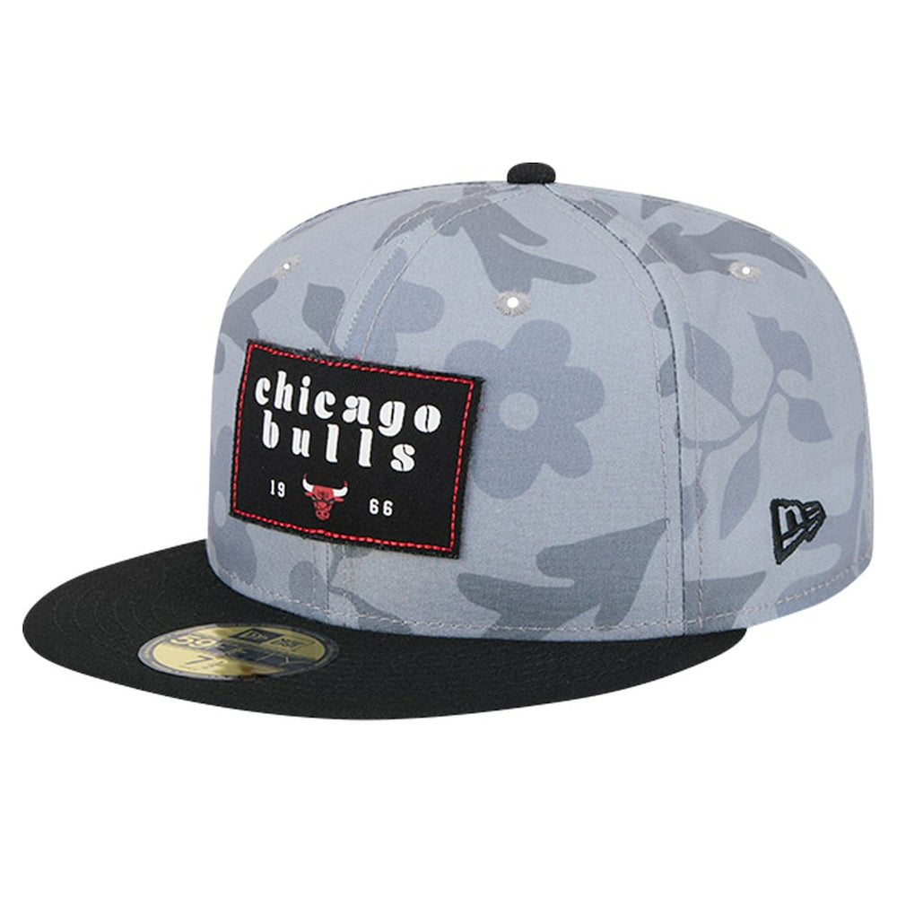 Chicago Bulls Palm Fronds 2-Tone 59FIFTY Fitted Hat Gray - NBA