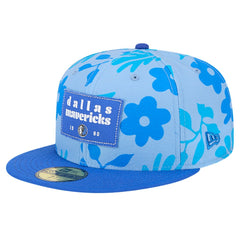Dallas Mavericks Palm Fronds 2-Tone 59FIFTY Fitted Hat Blue - NBA