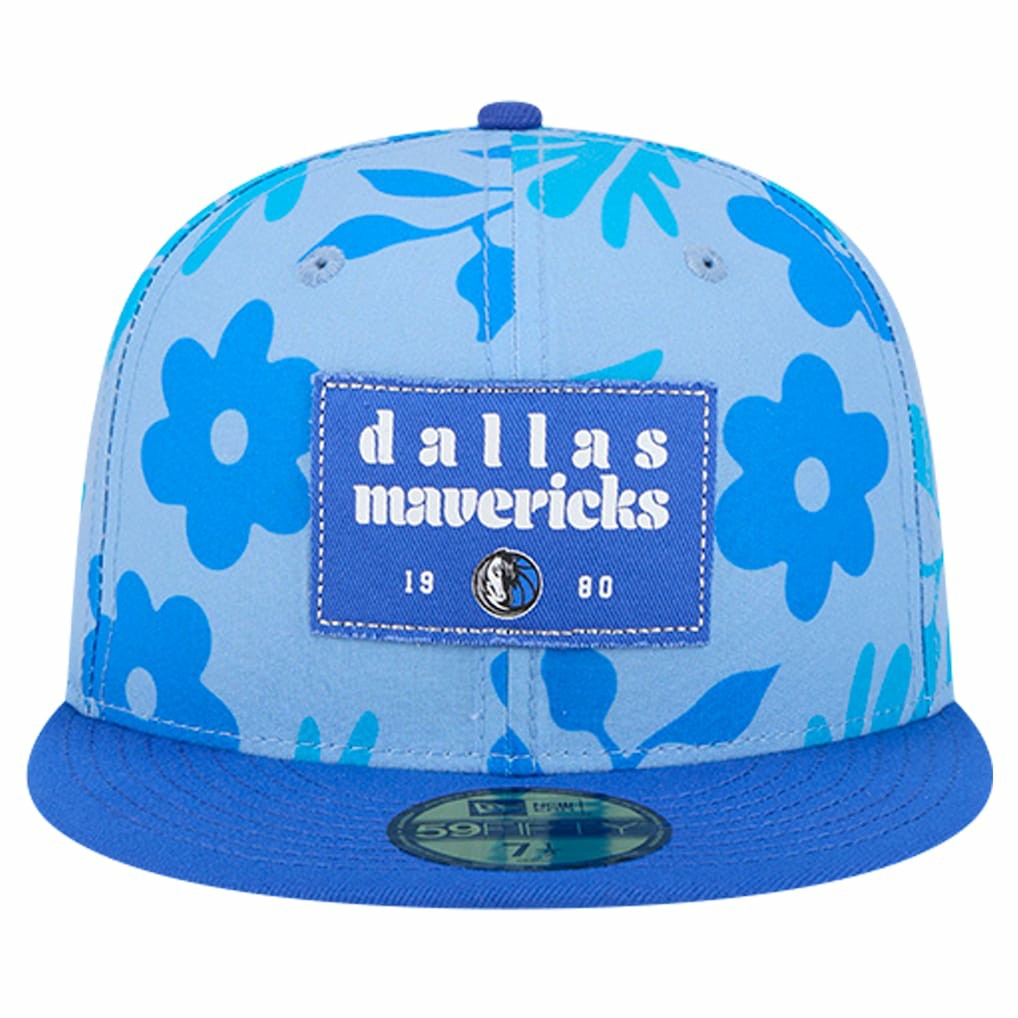 Dallas Mavericks Palm Fronds 2-Tone 59FIFTY Fitted Hat Blue - NBA