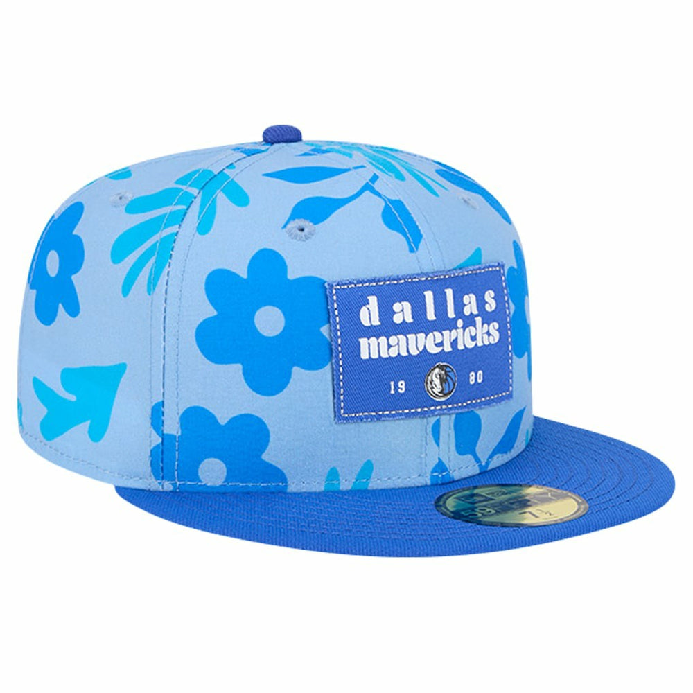 Dallas Mavericks Palm Fronds 2-Tone 59FIFTY Fitted Hat Blue - NBA