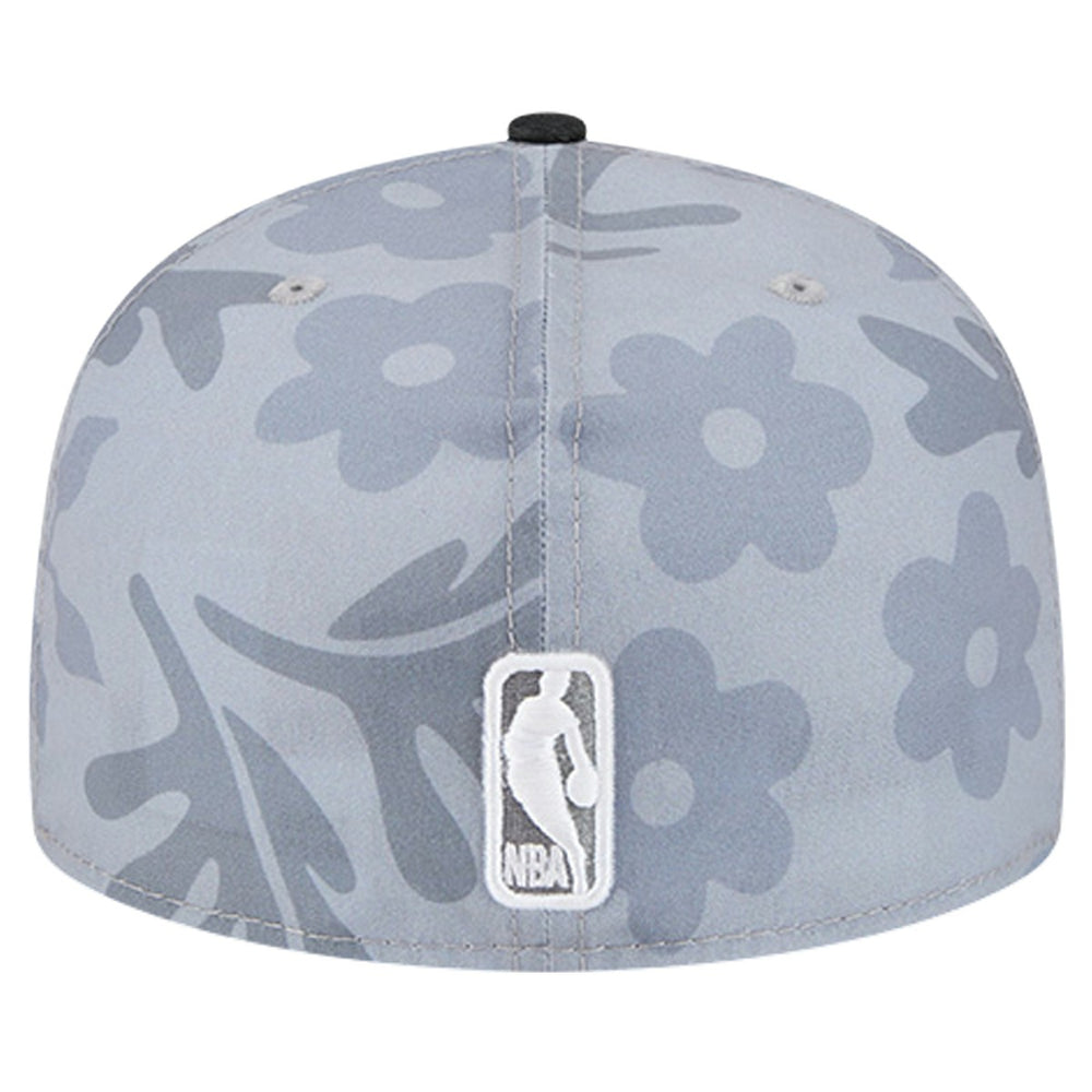 Miami Heat Palm Fronds 2-Tone 59FIFTY Fitted Hat Gray - NBA