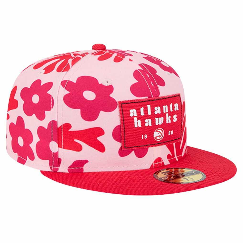 Atlanta Hawks Palm Fronds 2-Tone 59FIFTY Fitted Hat Red - NBA