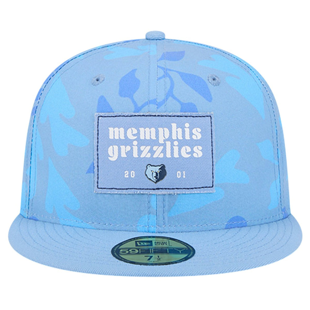 Memphis Grizzlies Palm Fronds 2-Tone 59FIFTY Fitted Hat Blue - NBA