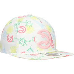 Atlanta Hawks Palm Trees and Waves Golfer Adjustable Hat White - NBA