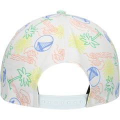 Golden State Warriors Palm Trees and Waves Golfer Adjustable Hat White - NBA