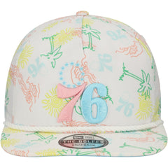 Philadelphia 76ers Palm Trees and Waves Golfer Adjustable Hat White - NBA