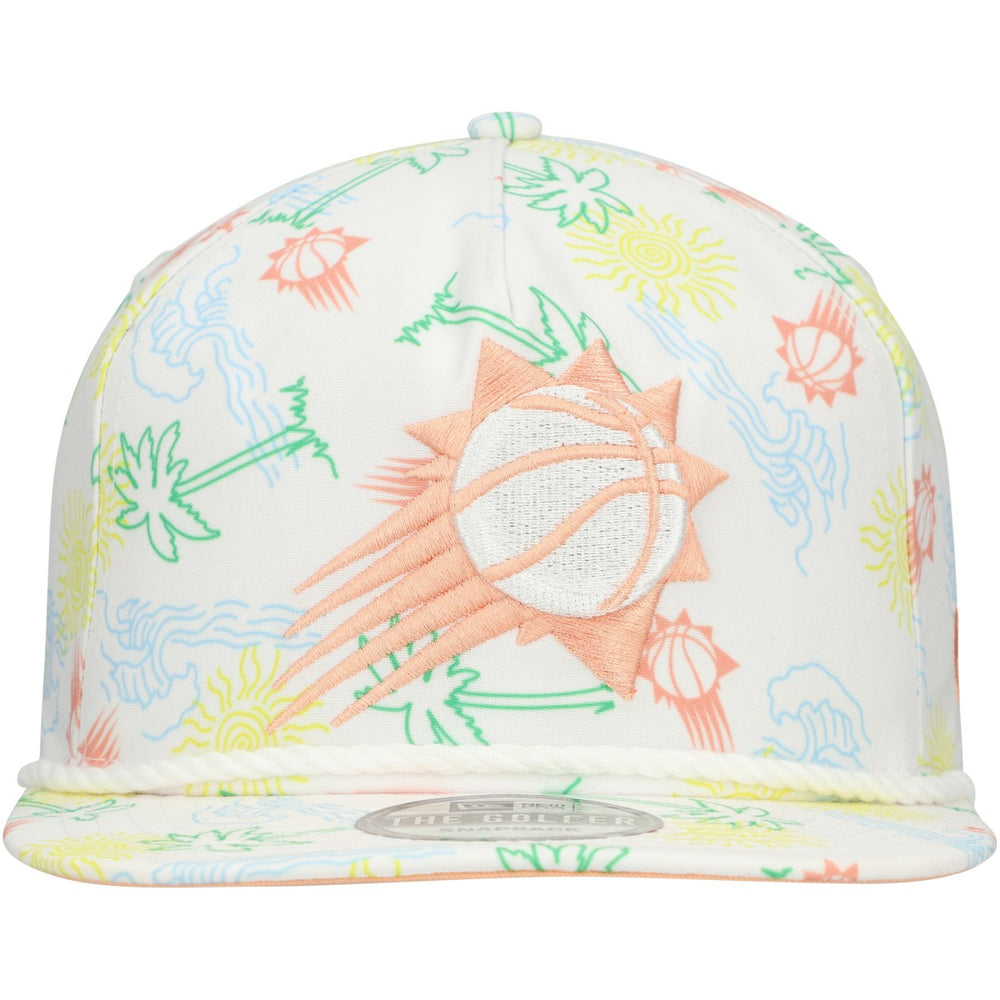 Phoenix Suns Palm Trees and Waves Golfer Adjustable Hat White - NBA