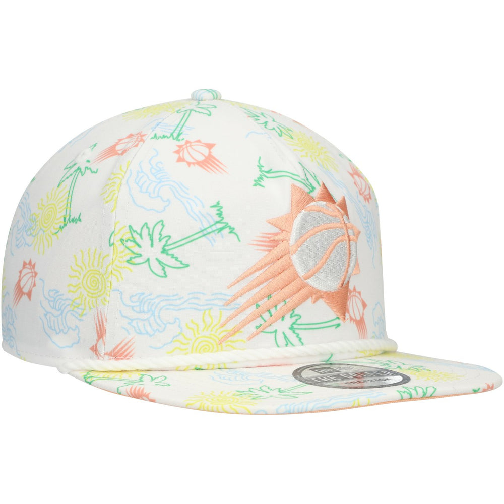 Phoenix Suns Palm Trees and Waves Golfer Adjustable Hat White - NBA