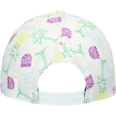Sacramento Kings Palm Trees and Waves Golfer Adjustable Hat White - NBA