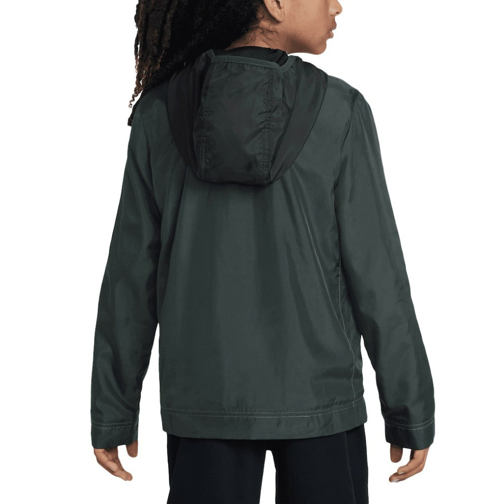 Liverpool Youth Amplify Windrunner Anorak Half-Zip Hoodie Jacket Black | Nike discount