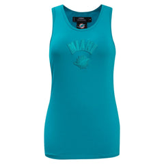 Miami Dolphins Pro Standard Women's Triple Tonal Racerback Tank Top Aqua | NFL
