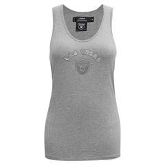 Las Vegas Raiders Pro Standard Women's Triple Tonal Racerback Tank Top Gray | NFL