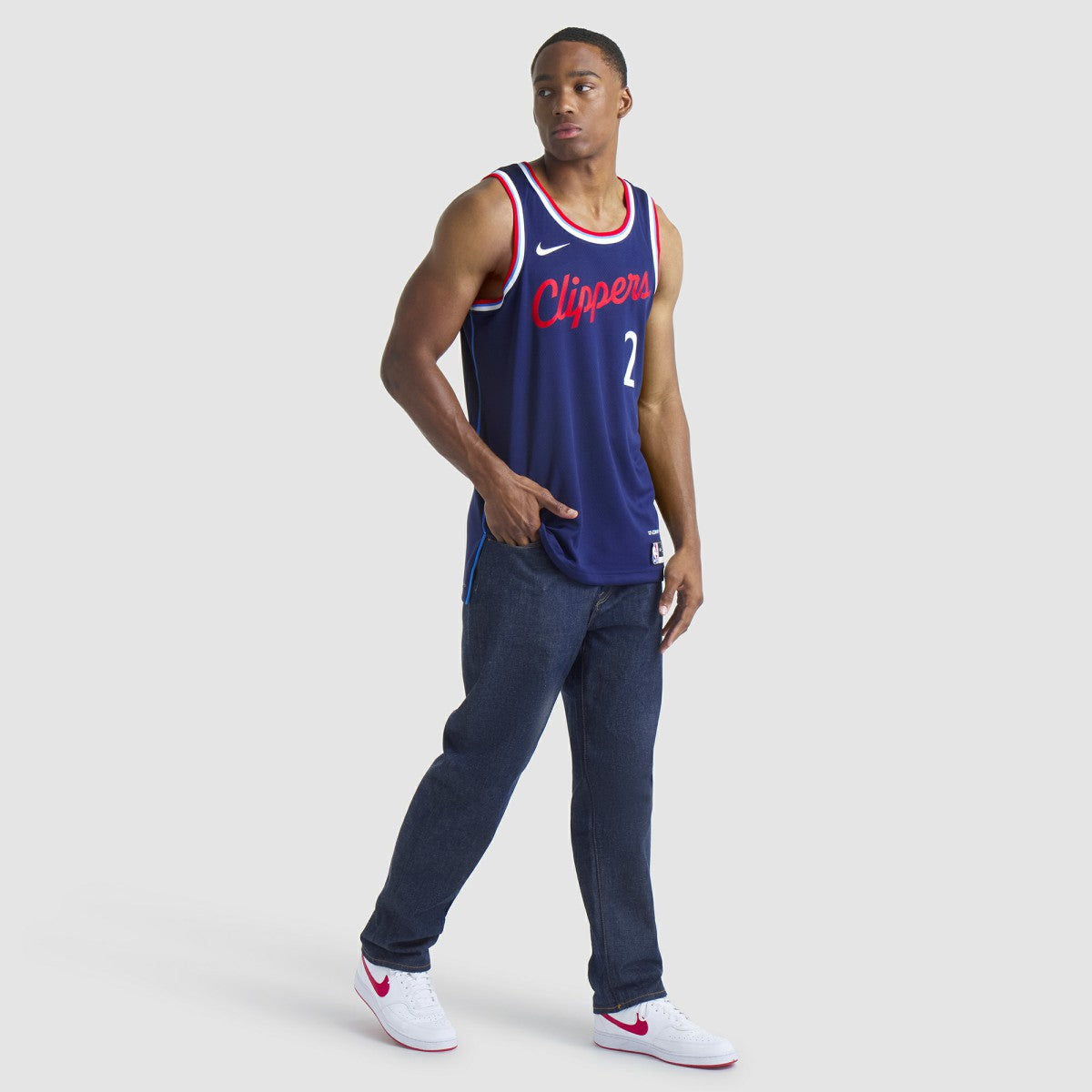 Kawhi Leonard LA Clippers Unisex 2024/25 Swingman Jersey Navy Icon Edition - NBA