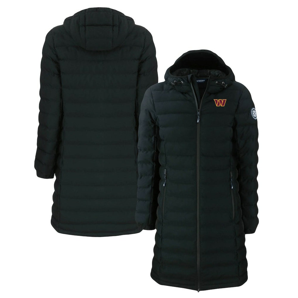 Washington Commanders Cutter & Buck Women's Mission Ridge Repreve Eco Insulated Long Full-Zip Puffer Jacket Black | NFL