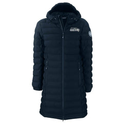 Seattle Seahawks Cutter & Buck Women's Mission Ridge Repreve Eco Insulated Long Full-Zip Puffer Jacket Navy | NFL