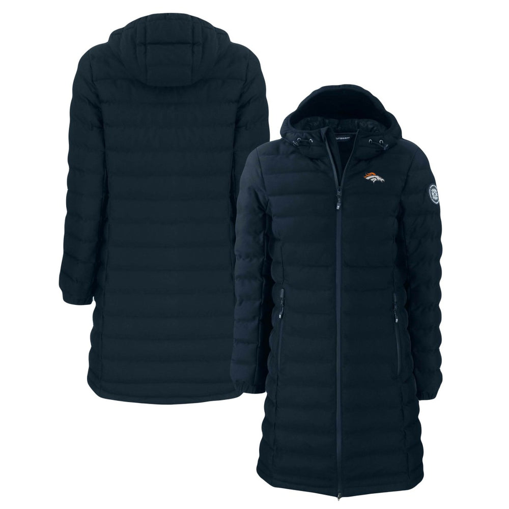 Denver Broncos Cutter & Buck Women's Mission Ridge Repreve Eco Insulated Long Full-Zip Puffer Jacket Navy | NFL