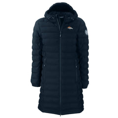 Denver Broncos Cutter & Buck Women's Mission Ridge Repreve Eco Insulated Long Full-Zip Puffer Jacket Navy | NFL