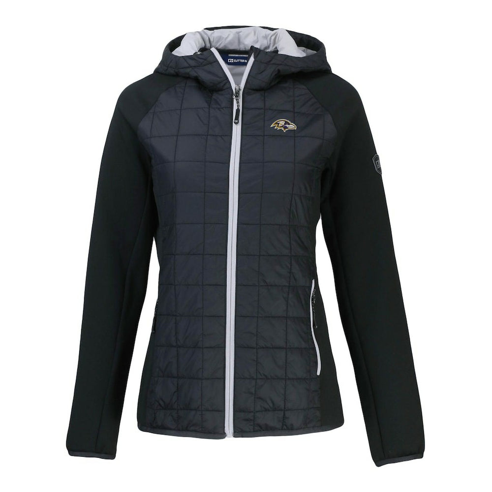 Baltimore Ravens Cutter & Buck Women's Rainier Primaloft Eco Full-Zip Hybrid Jacket Black | NFL