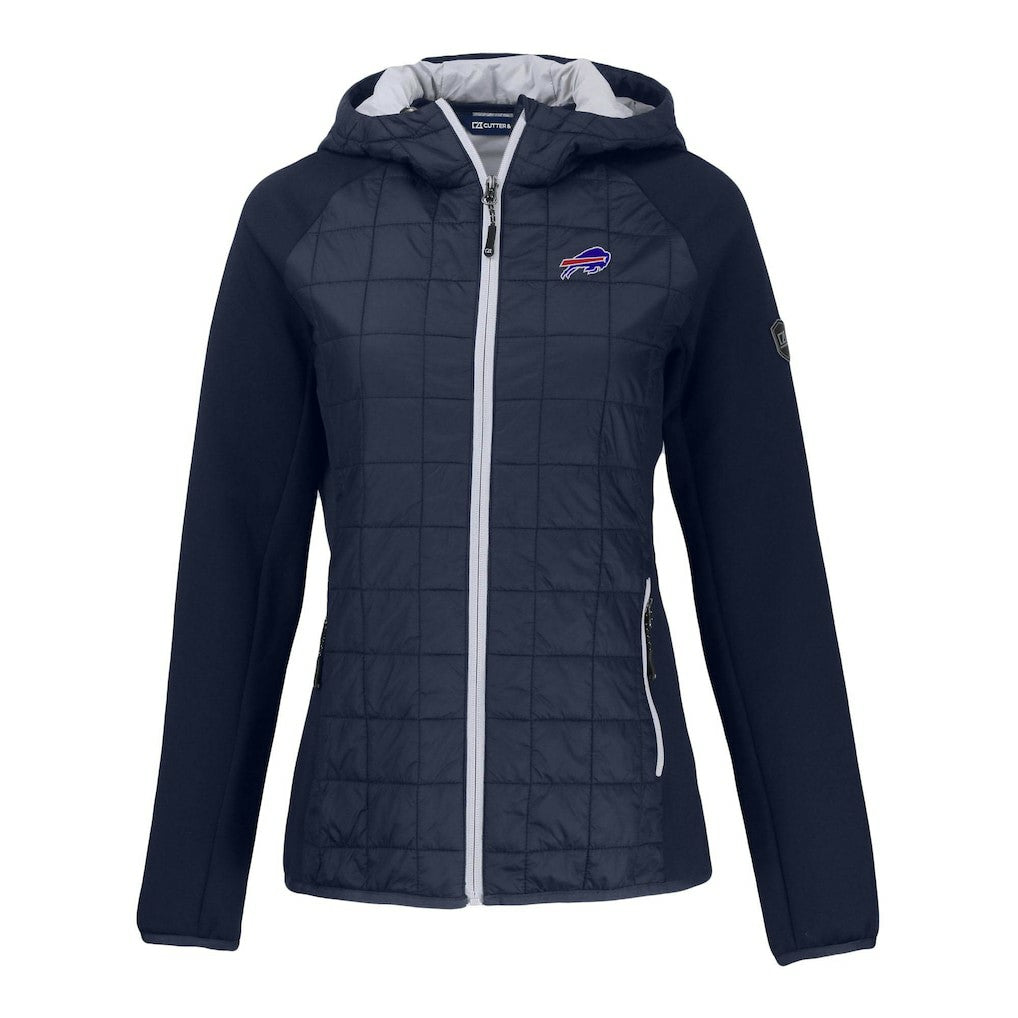 Buffalo Bills Cutter & Buck Women's Rainier Primaloft Eco Full-Zip Hybrid Jacket Navy | NFL