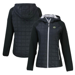 Green Bay Packers Cutter & Buck Women's Rainier Primaloft Eco Full-Zip Hybrid Jacket Black | NFL