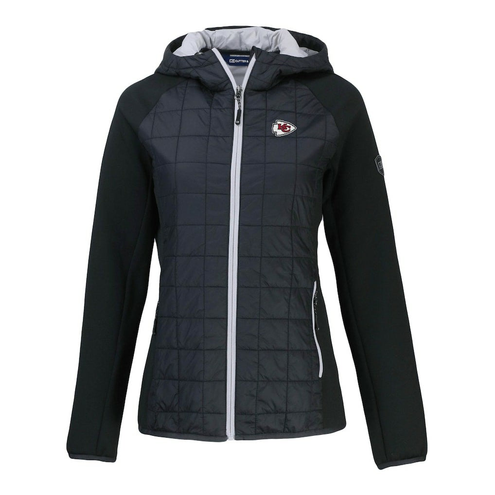 Kansas City Chiefs Cutter & Buck Women's Rainier Primaloft Eco Full-Zip Hybrid Jacket Black | NFL