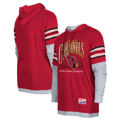Arizona Cardinals New Era Twofer Long Sleeve Hooded T-Shirt Cardinal | NFL