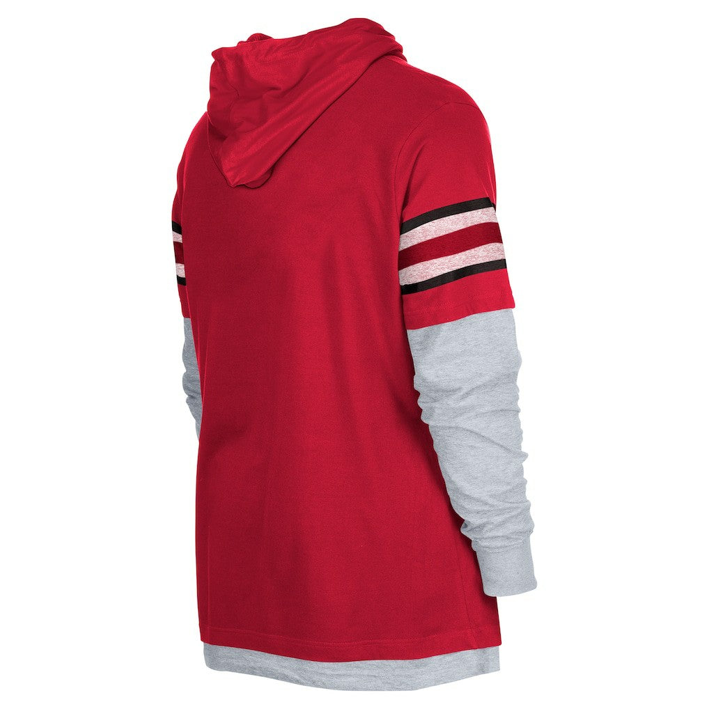 Arizona Cardinals New Era Twofer Long Sleeve Hooded T-Shirt Cardinal | NFL