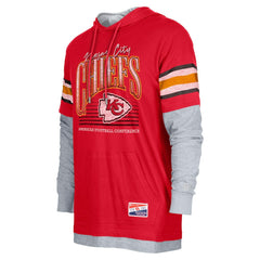 Kansas City Chiefs New Era Twofer Long Sleeve Hooded T-Shirt Red | NFL
