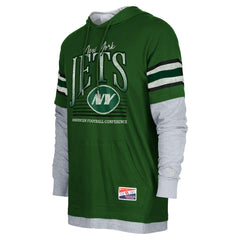 New York Jets New Era Twofer Long Sleeve Hooded T-Shirt Green | NFL