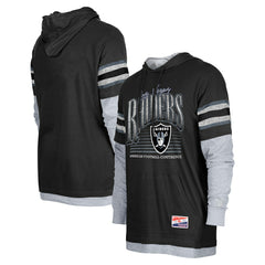 Las Vegas Raiders New Era Twofer Long Sleeve Hooded T-Shirt Black | NFL