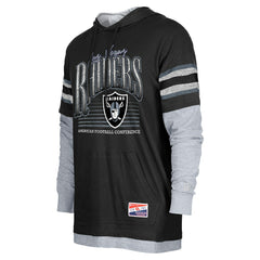 Las Vegas Raiders New Era Twofer Long Sleeve Hooded T-Shirt Black | NFL