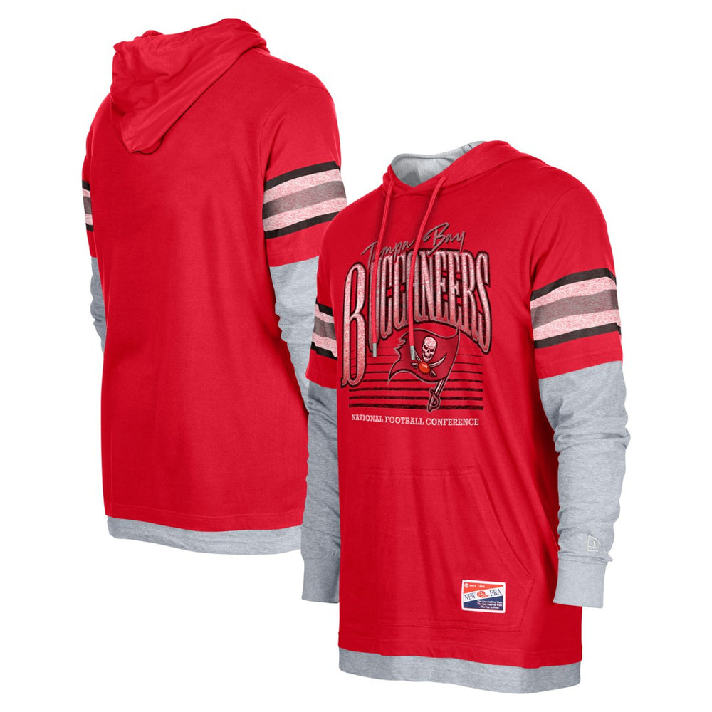 Tampa Bay Buccaneers New Era Twofer Long Sleeve Hooded T-Shirt Red | NFL