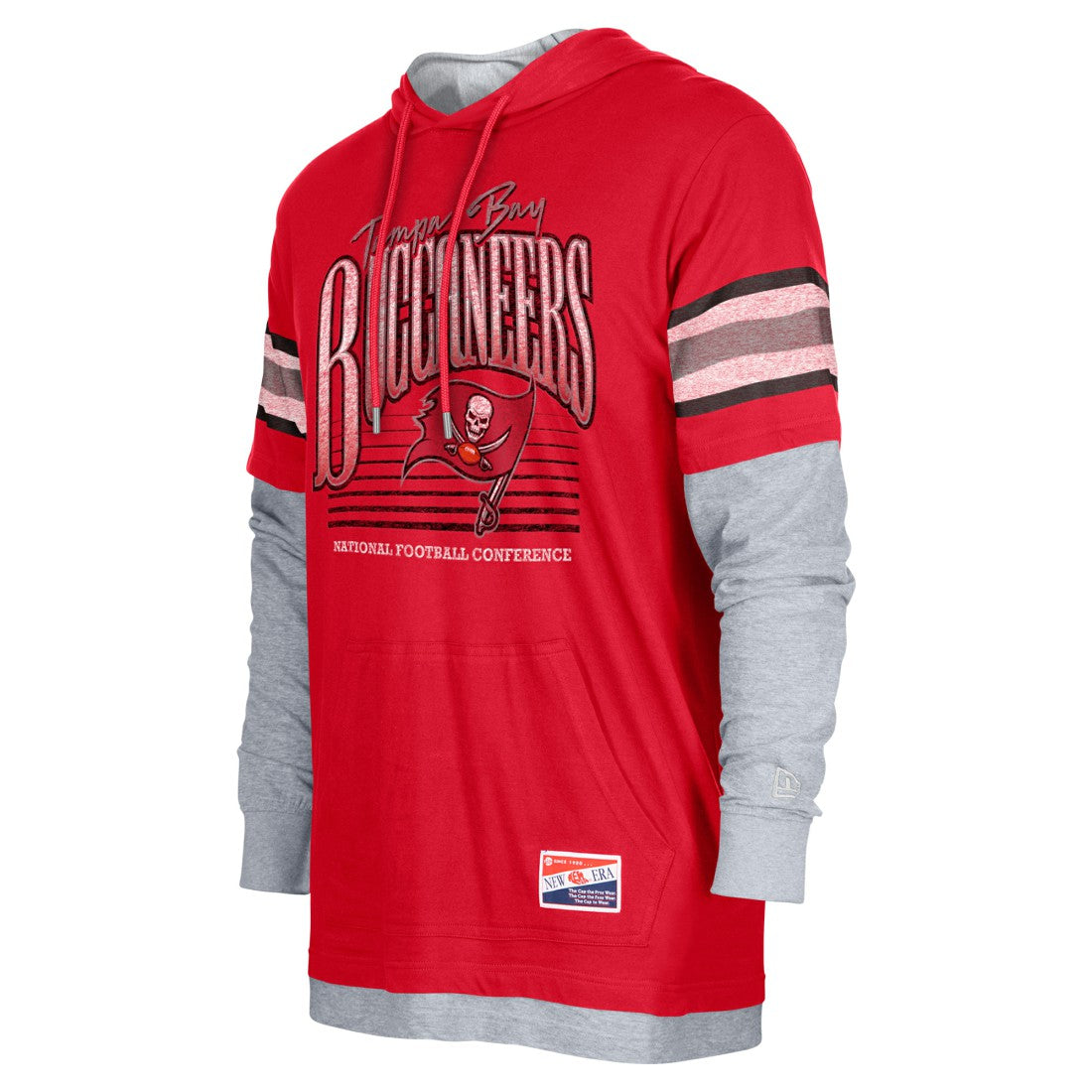 Tampa Bay Buccaneers New Era Twofer Long Sleeve Hooded T-Shirt Red | NFL