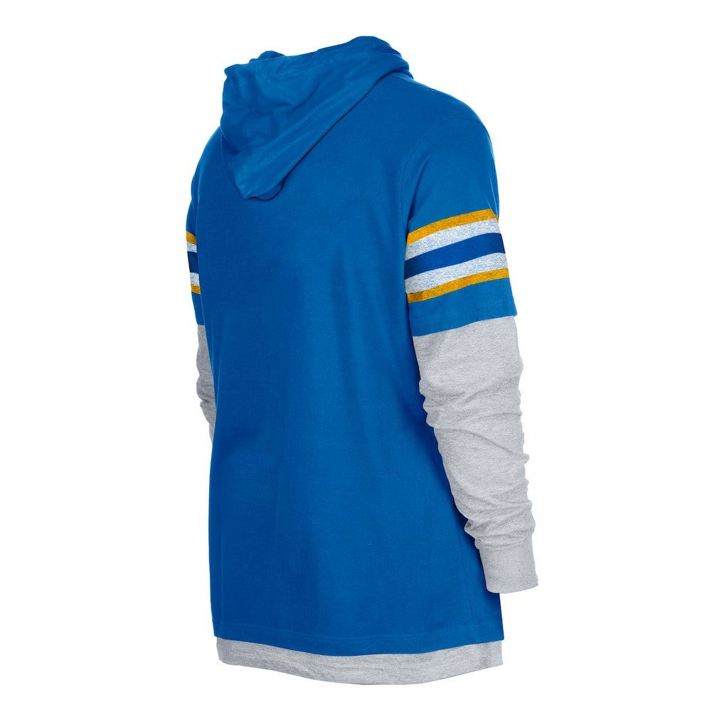 Los Angeles Chargers New Era Twofer Long Sleeve Hooded T-Shirt Royal | NFL