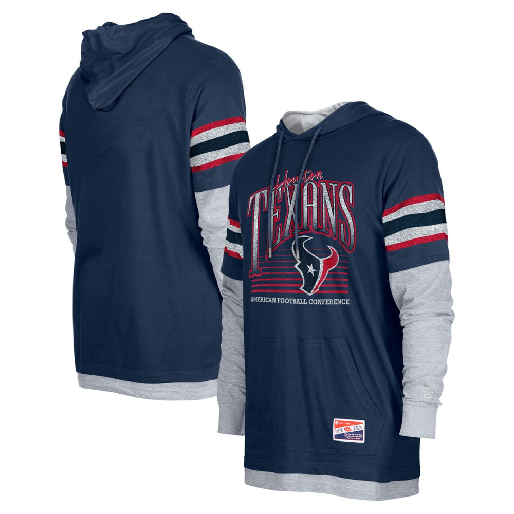 Houston Texans New Era Twofer Long Sleeve Hooded T-Shirt Navy | NFL
