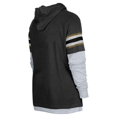 New Orleans Saints New Era Twofer Long Sleeve Hooded T-Shirt Black | NFL