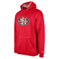 San Francisco 49ers New Era 3rd Down Plaid Pullover Hoodie Scarlet | NFL