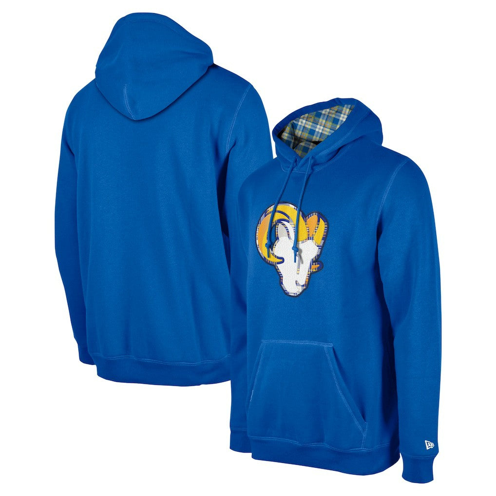 Los Angeles Rams New Era 3rd Down Plaid Pullover Hoodie Royal | NFL