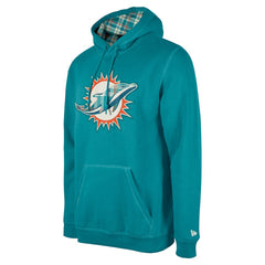 Miami Dolphins New Era 3rd Down Plaid Pullover Hoodie Teal | NFL