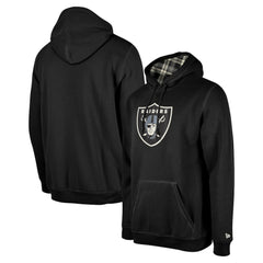 Las Vegas Raiders New Era 3rd Down Plaid Pullover Hoodie Black | NFL